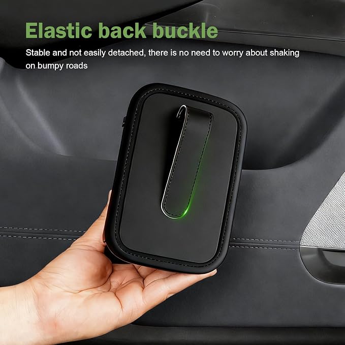 Car Seat Side Storage Pouch, Automotive Interior Phone Holder Organizer, Vehicle Gap Storage Bag for Small Items, Universal for Most Cars (Black) - Image 6