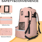 LARIPOP Car Seat Travel Bag for Airplane, Universal Gate Check Car Seat Bag, Padded Backpack with Waist Belt, Reflective Strips & Protective Feet, Fits Infant Convertible Booster Seats, Flesh - Image 3