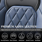Coverado Seat Covers, Car Seat Cover Front Seats, Luxury Faux Leather Seat Cover, Black and Blue Seat Cover, Car Seats Protectors Waterproof, Automotive Seat Covers Universal Fit for Most Cars - Image 4