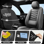 Fit Juke Car Seat Covers Premium Leather for Nissan Juke 2011-2016 2017. Waterproof， Breathable, Scratch-Resistant & All-Weather Seat Cushion Protector（Full Set,Black - Image 4