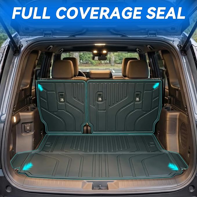 GYGY Cargo Mat Trunk Liner with Backrest Mats Fit for 2024 2025 2026 Toyota Land Cruiser Prado 250 (5-Seat US Version Only)&24-26 Lexus GX550, All Weather Waterproof TPE Rear Cargo Tray - Image 2