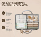 SHAROM Diaper Caddy Organizer for Baby, Portable Diaper Caddy Basket, Felt Baby Diaper Caddy & Baby Caddy Organizer, Caddy for Baby Stuff, Diaper Organizer for Changing Table, Car & Nursery, Gray - Image 4