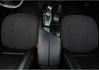 West Llama Linen Front Car Seat Cover Protector Anti-Slip Bottom Seat Cover Fits 95% of Vehicles,Wrapping Around The Bottom,Diamond Pattern(Black-2Pcs) - Image 3