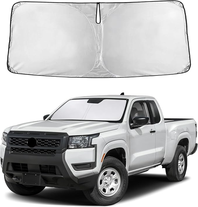 Autovir Windshield Sun Shade Fit for 2022-2024 2025 2026 Nissan Frontier | Sunshade, Front Car Window Shades Sun Visor, Blocks UV Rays & Heat, Car Accessories by Autovir