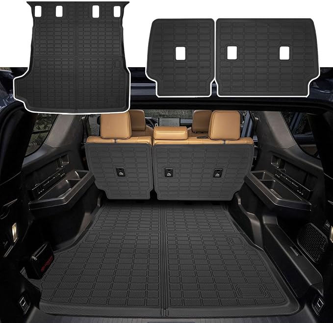 Cargo Mat with Backrest Cover Cargo Liners for Toyota 4Runner 2025 Accessories All Weather TPE Trunk Mat Cover Dog Liners by CaBYbigG