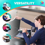 MAVOCRAFT Foldable Kids Lap Tray with Storage - Portable Lap Desk Kids & Adults - Kids Lap Desk for Breakfast in Bed, Serving Tray, Car Desk & Gaming (Black) - Image 6