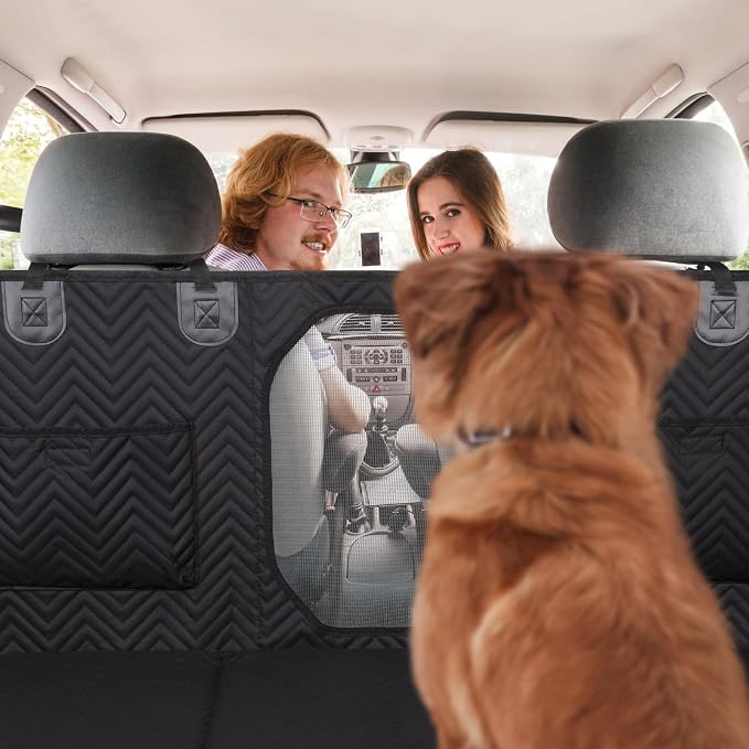 Dog Car Seat Cover - Hard Bottom Backseat Extender, Black | Back Seat, Waterproof Hammock, Thick Sponge, Supports 400 lbs, Seat Protector, Pets, Cars, SUVs, Trucks - Image 8