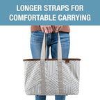 CleverMade Collapsible Tote LUXE, 30L Structured Tote Bag with Handles | Pack It All Without the Floppy-Bag Fight | Steel Rim Stays Open, Soft Grips Carry 30 lb, and Tote Folds to 1.5 Inches - Image 7