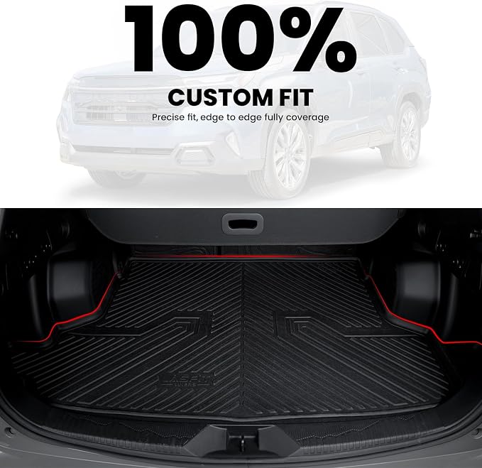 LASFIT Cargo Mat for Subaru Forester Gas 2026 2025 (& 2026 Wilderness) | All Weather TPE Custom Fit Easy Clean Durable Cargo Tray Liner Trunk Mat & Backrest Mats Accessories, Black - Image 5