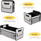 JiatuA Car Trunk Organizer, Collapsible Car Organizers and Storage Grey | Sturdy, Large Capacity, Clean Decor, Multi Compartment Container Box, Adjustable Car Accessories for SUV Sedan Truck - Image 8
