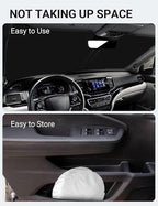 Proadsy Custom Fit 2016-2026 Honda Pilot Windshield Sun Shade, Blocks Heat | 240T Heat Shield, Drops Temp 54°F, Blocks 99% UV, Prevents Dashboard Cracking, Summer Parking & Beach Trips, Easy Twist-Fold - Image 9