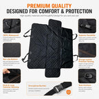 Dog Car Seat Cover for Back Seat, Waterproof Dog Hammock for Car, Non-Slip Dog Covers for Cars Backseat, Universal Pet Car Seat Cover Protector for Cars SUVs Trucks (Black Border) - Image 3