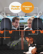 Dog Car Seat Cover, 600D Heavy Dute Car Seat Cover for Dogs Pets, 100% Waterproof Anti-Scratch Nonslip Dog Hammock for Cars, Seat Covers Protector with Seatbelt for Sedan SUV Truck XL Orange&Black - Image 7