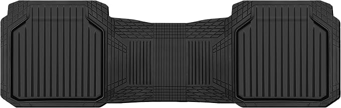 CAR PASS Heavy Duty Rubber Rear Car Mat, Deep Dish Car Floor Mats All Weather, Universal Trim to Fit for SUV Trucks Sedans, Odorless Waterproof Anti-Slip, Easy to Clean Car Mats (Black Rear) by CARPASS