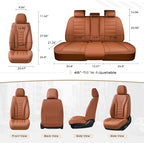Coverado Car Seat Covers, Front Covers for Cars, Car Seat Cover Front Seats, Automotive Seat Cover, Waterproof, Leather Car Seat Cushion, Universal Interior Covers Seat Protectors for Most Cars - Image 6