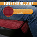YoRise Car Seat Cushion, Car Driver Seats Protector Cover Red | Soft Plush Auto Seat Pad with Storage Pocket, Car Seat Cover with Non-Slip Rubber Bottom, Winter Vehicle Accessory - Image 5