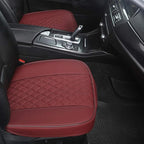 Black Panther 1 Pair PU Car Seat Covers, Front Seat Protectors Compatible with 95% Vehicles,Diamond Pattern Embroidery,Anti-Slip & Full Wrapping Edge (W 21.26''×D 20.86”) - Burgundy - Image 4