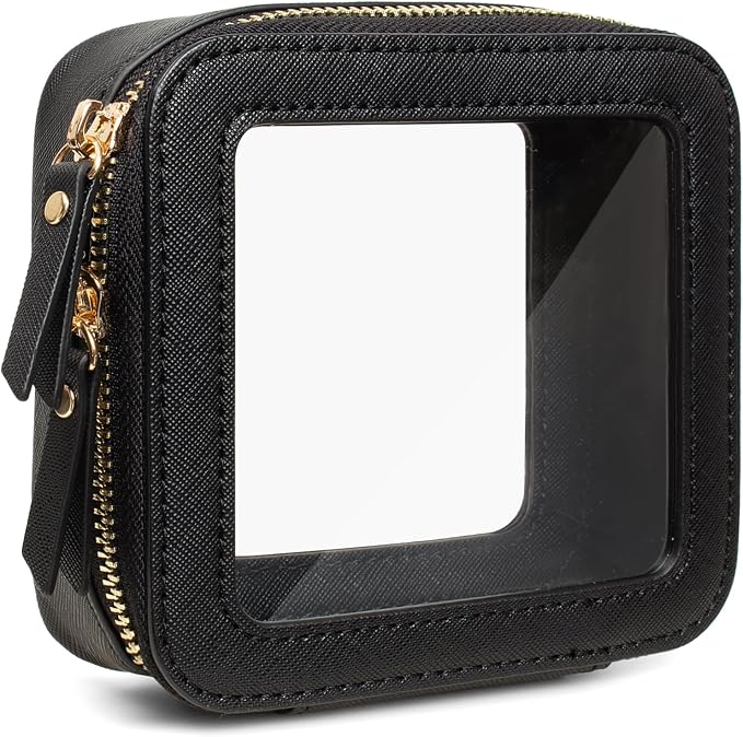 Travel Clear Makeup Bag Set, TSA Approved Cosmetic Bag Case with Zipper Portable Makeup Pouch Toiletry Bag Traveling Cosmetic Organizer Storage Bag Car Organizer Car Essentials by FFpaw