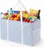 Lifewit Extra Large Tote Bag, Reusable Grocery Bags with Metal Wire Frame and Handles by Lifewit