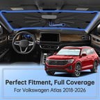 Windshield Sun Shade Umbrella for Volkswagen Atlas 2018-2026 Front Window | Foldable Car Sunshade, 360 Rotation Automotive Interior UV Protection for Outdoor Parking, Keep Car Cool Accessories - Image 2