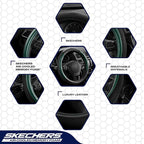 Skechers Air-Cooled Steering Wheel Cover,Leather Car Steering Wheel Cover Universal Fit 14" 1/2-15" Car Wheel Protector for Men Women Fit Suvs,Vans,Sedans,Car,Trucks,Green - Image 3