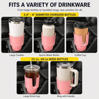 Car Cup Holder Expander for Large Bottles, Fits 32 oz to 40 oz Water Bottles and Handle Mugs, Secure Base for Most Vehicle Cup Holders, Durable ABS, Easy to Install, Durable ABS (Pink) - Image 6
