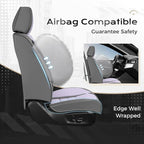 Coverado Car Seat Covers Front, Seat Covers for Cars, Waterproof 2-Pack Car Seat Cushions, Leather Carseat Seat Protectors, Universal Seat Covers Fit for Most Sedans SUV Pick-up Trucks(Gray&Purple) - Image 5