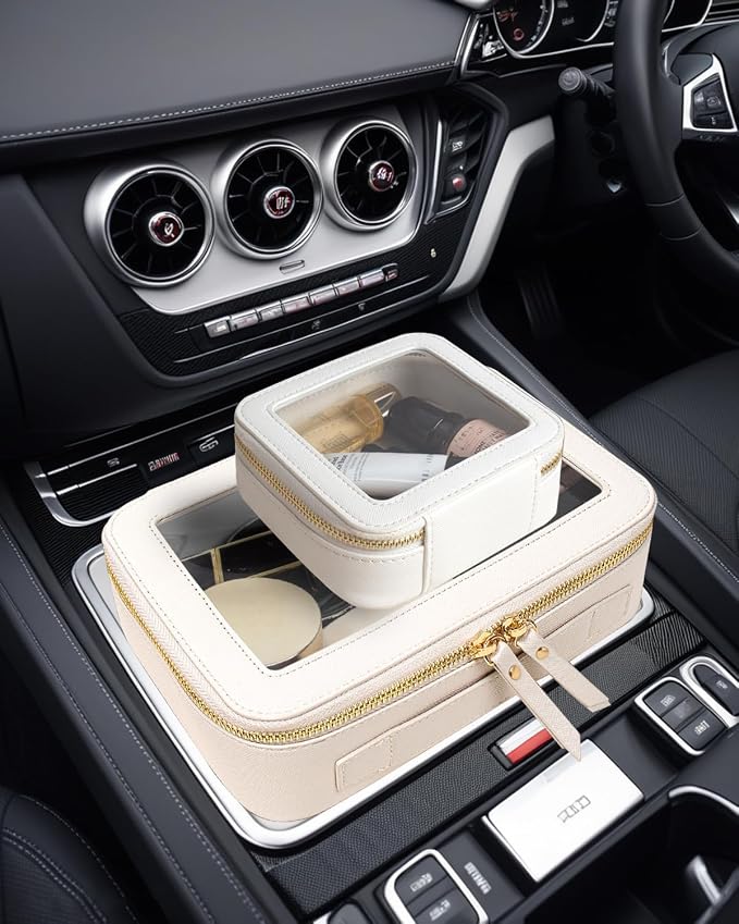 Clear Mahjong Tile Bag, Makeup Bag Set Travel Makeup Case Clear Cosmetic Travel Bag Small Makeup Organizer Mini Make Up Pouch for Purse Waterproof Toiletry Bag Portable Car Essentials Car Organizer - Image 7