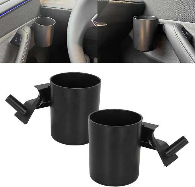 ROCCS 2PCS Car Door Cup Holder for Tesla Model Y 2025 Junior,Left&Right Side Door Drink Cup Holder Expander Organizer Accessory by ROCCS
