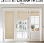 NICETOWN Biscotti Beige Magnetic Blackout Door Blinds, No Drill Roman Shade | Front French Door Curtain for Window, Thermal Insulated Light Blocking Shades, Sidelight Glass, 24" W x 64" L, 1 Panel - Image 3