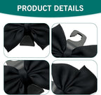 2PCS Car Seat Headrest Hooks, Car Purse Hook for Car, Cute Bow Car Rear Seat Storage Hooks, Interior Decorating Accessories for Purses, Bags, Umbrellas (Black) - Image 2