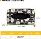 Biyejit Car Tissue Holder, Music Daisy Car Decorative Hanging Napkin Case, PU Leather Tissue Box for Car Sun Visor, Backseat - Image 6