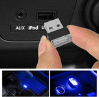 Sun Walker 2 PCS USB LED Car Interior Atmosphere Lamp, Plug-in USB Interface Trunk Ambient Light LED Decoration, Mini Portable Interior Night Lighting Kit for Most Vehicles (Blue) - Image 6