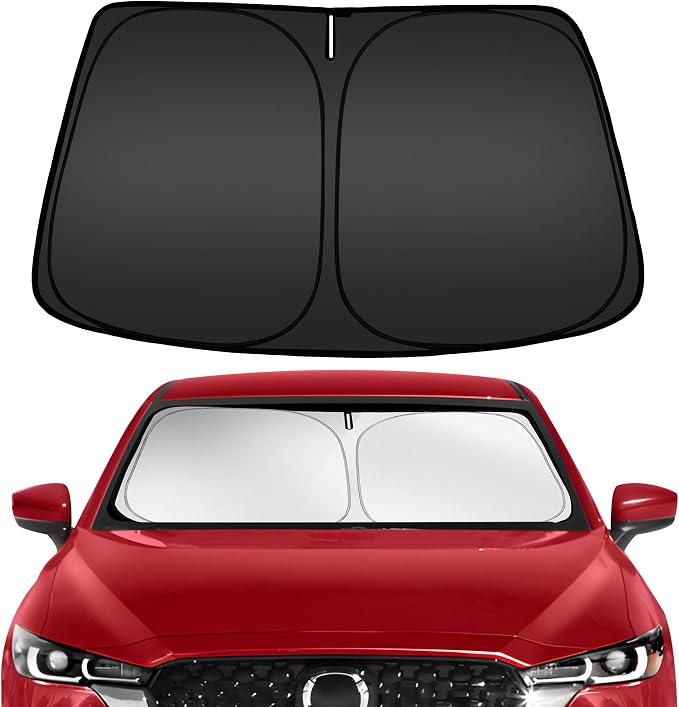 ARISMOTOR Windshield Sun Shade for Mazda CX5 2017-2026 | Custom Fit, Foldable, Front Window Sunshade Sun Visor Protector, Block UV Rays, Keep Car Cooler by ARISMOTOR