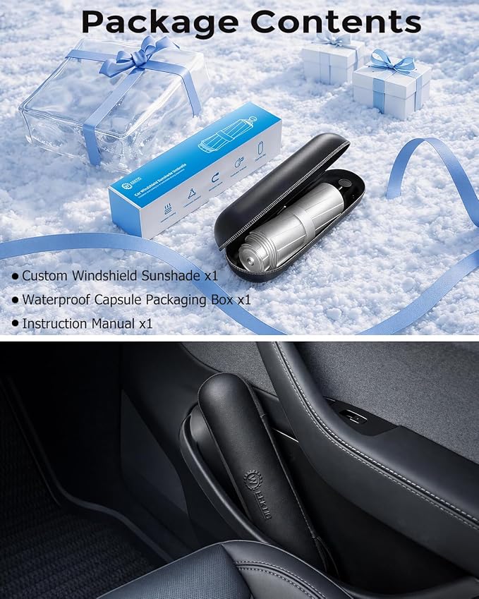 Weektic Custom Windshield Sun Shade Umbrella for Nissan Altima 2013-2026, [Double Thickened Ice Crystal Coating] Sun & Heat Protection, Keep Vehicle Cool & Protect Interior - Image 4