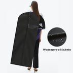 Dress Bags for Gowns Long, 60'' Garment Bags for Hanging Clothes, Suit Bag Cover for Storage and Travel (Black) - Image 6