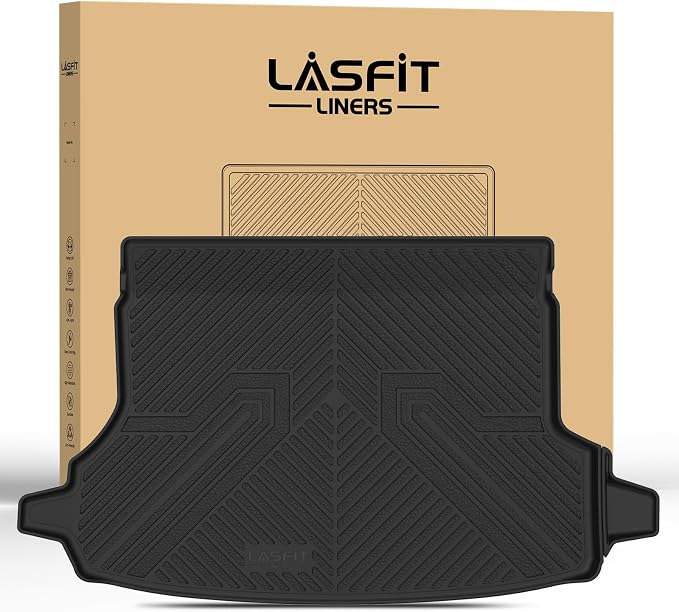 LASFIT Cargo Mat for Subaru Forester 2024 2023 2022 2021 2020 2019 | All Weather Custom Fit Anti-Slip Pet Friendly Easy Clean TPE Trunk Mat Cargo Tray Liner Accessories, Black by LASFIT