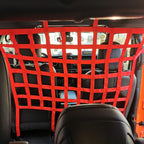 Rear Seat Dog Barrier Net Divider for Jeep Wrangler JK JL JT 2007-2025 | Fits Jeep Wrangler JK JL & Gladiator JT 2/4 Door, Red, Thickened Polyester Pet & Child Safety Barrier, No-Tool Install - Image 7