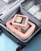 Travel Clear Makeup Bag Set, TSA Approved Cosmetic Bag Case with Zipper Portable Makeup Pouch Toiletry Bag Traveling Cosmetic Organizer Storage Bag Car Organizer Car Essentials - Image 7