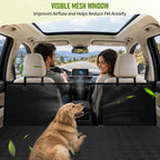 Dog Car Seat Cover for Back Seat, Waterproof 600D Oxford Dog Hammock | for Compact Cars/SUVs, Non-Slip Scratch Proof Pet Car Seat Protector with Mesh Window, Easy to Clean & Install, 52 Inch - Image 6