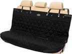 PetSafe Happy Ride Quilted Dog Car Seat Cover, Bench, Black | Seat Cover for Back Seat, Scratch-Resistant, Adjustable Straps and Elastic Panels, Machine Washable, Seatbelt Access Zippers - Image 2