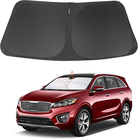 Front Windshield Sun Shade Foldable Car Front Window Sun Shade Windshield Shade Custom Fit for 2016-2020 Kia Sorento Block UV Rays Accessories Heat Keep Cooler by FannycCargoCover