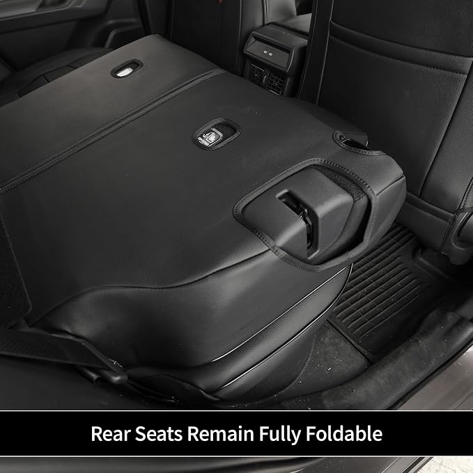 EKR Car Challenger Seat Covers 2008-2010,Leatherette Full Set | Custom Fit for Dodge Challenger 2008 2009 2010-Faux Leather(Black) - Image 7