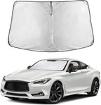 EcoNour Windshield Sunshade Compatible for Infiniti Q60 Coupe 2017-2020 2021 2022, Sun Visor for Front Windshield & Window Sun Shade Cover, UV Heat Blocker & Protector, Car Accessories by EcoNour