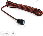 Oznium BRIGHTEST Light Bolt - Flush Mount 12V LED Light for Bumper, Grille, Cars Interior, Dash, Ambient Lighting, Motorcycle w/SLEEK Aluminum Housing & Screw Nut (6 mm Black, Blue LED) - Image 5