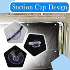 2PCS Car Window Shades for Side Window,Blackout Car Windows Shade for Baby with Storage Net Pockets,Portable Car Sun Shade Side Windows with Pouch & 7 Suction Cups - Image 7
