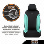 Skechers Work Seat Covers, Leather Car Seat Covers 5-Times Stronger Built-in Webbing, Oxford Fabric Front Seat Cover, Airbag Compatible, Automotive Comfort for Cars, Trucks, SUVs,Mint - Image 4