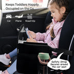 Kids Travel Tray for Car Seat, Carseat Table Tray for Kids Road Trip Activities, Car Trays for Kid Roadtrip Essentials, Toddler Lap Desk Organizer for Airplane - Black - Image 3