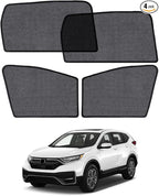 Car Window Shade for Honda CRV 2017-2022, 4 Pack Magnetic Mesh Sun Shades for Front & Rear Windows, UV Glare Protection & Baby Car Shade for Napping Camping Breastfeeding by Unknown