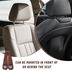 2 PCS Car Seat Headrest Hook, Cute Heart Shape Auto Seat Back Storage Hanger, Suede Double Headrest Purse Hooks Storage Organizer for Most Vehicles, Car Accessories (Brown) - Image 6